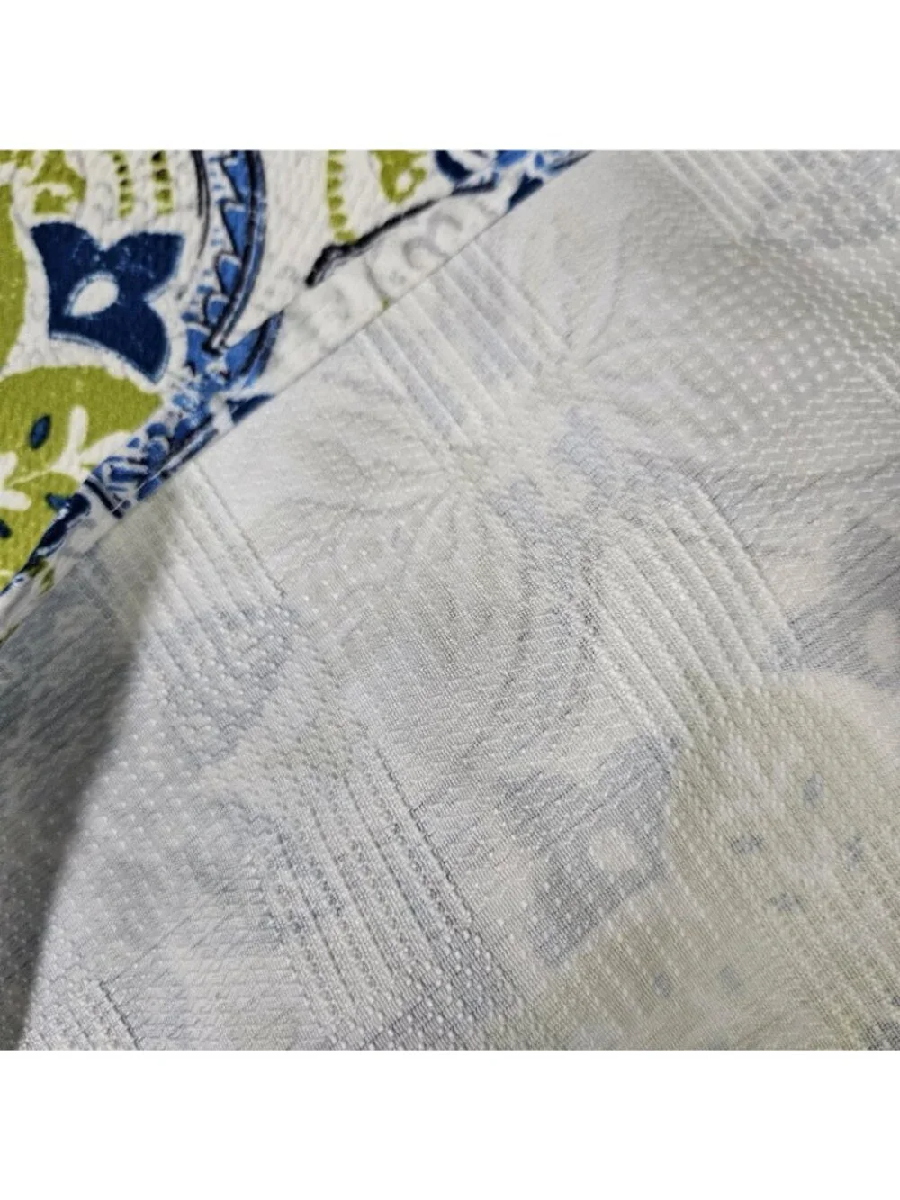 Microfiber Rectangle Tablecloth Linen 102x60 Porto Blue Green Floral Waterproof
